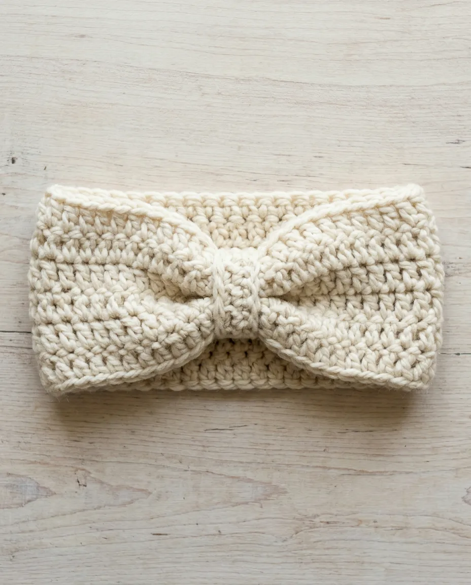 The ear warmer measures 19 inches around when flat and stretches to fit a 22 inch head.